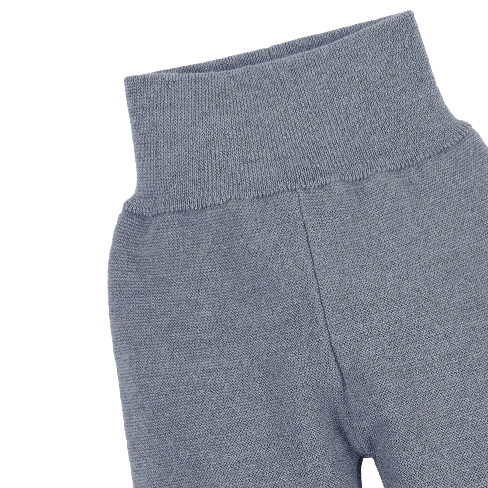 Baby Feinstrick Hose Merinowolle rauchblau
