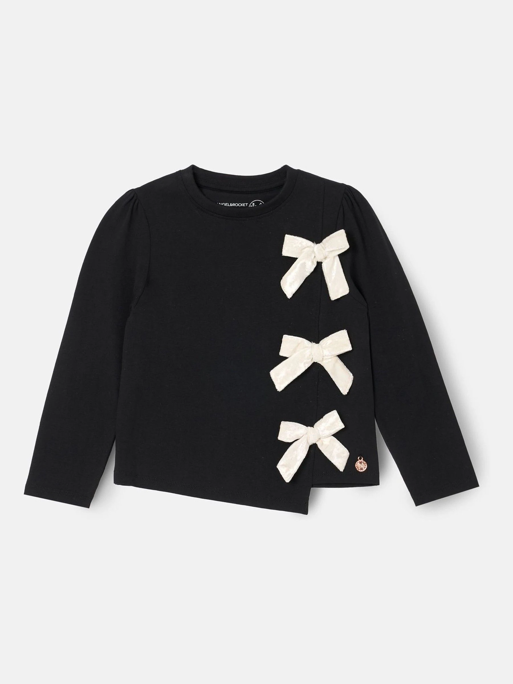 Angel & Rocket Eliza Asymmetric Bow Long Sleeves Top