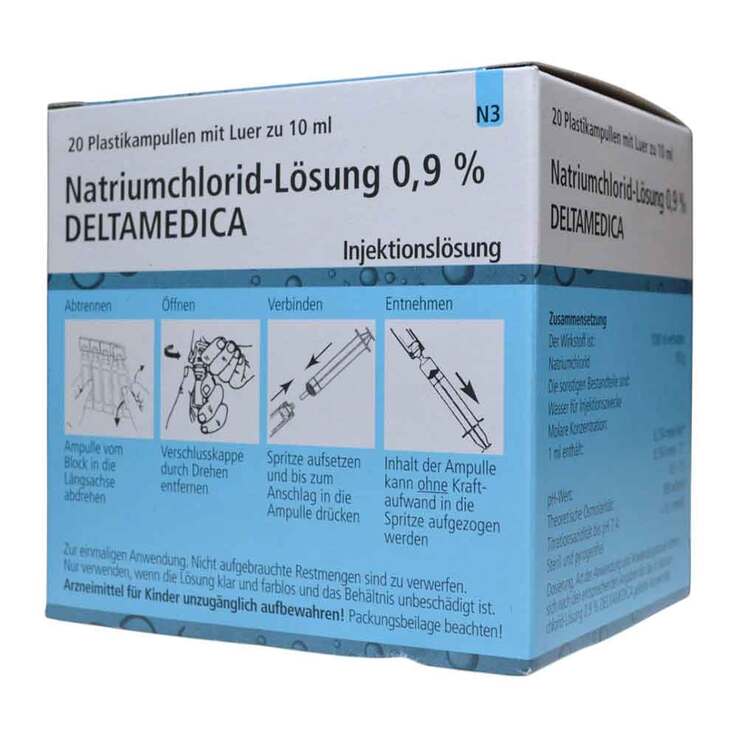 Natriumchlorid-Lösung 0,9% Deltamedica Luer Pl., 20X10 ml