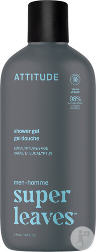 Attitude Super Leaves Homme Gel Douche Sauge Et Eucalyptus 415ml