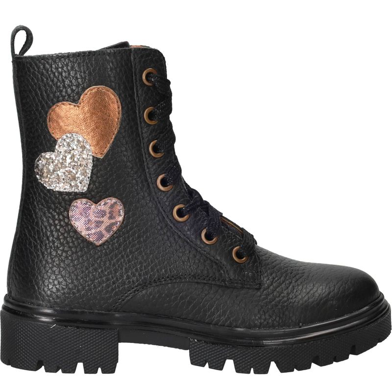 IK-KE Veterboots Zwart Meisjes