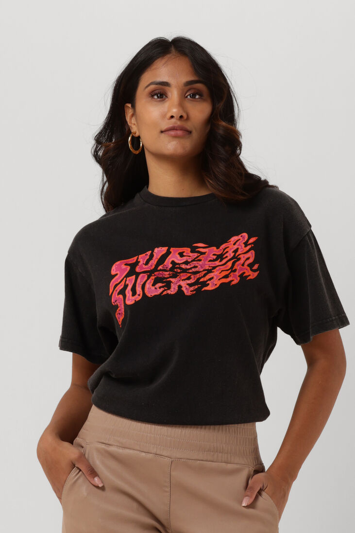 GOOSECRAFT zwarte goosecraft t-shirt gc super sucker tee