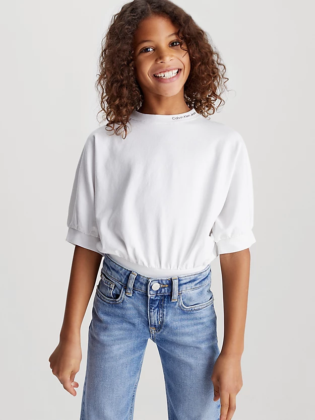 Blusa folgada em malha de algodão