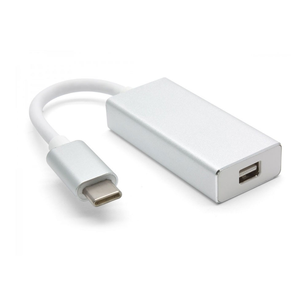 USB C auf Mini DisplayPort MDP Thunderbolt 1080p HDTV Adapter - Weiss / Silber