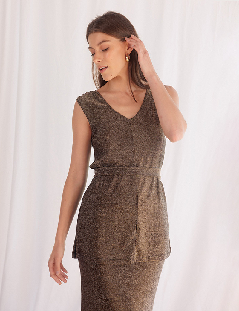 HBT NONCHALANTE LUREX | ANGEL TOP DORÉ