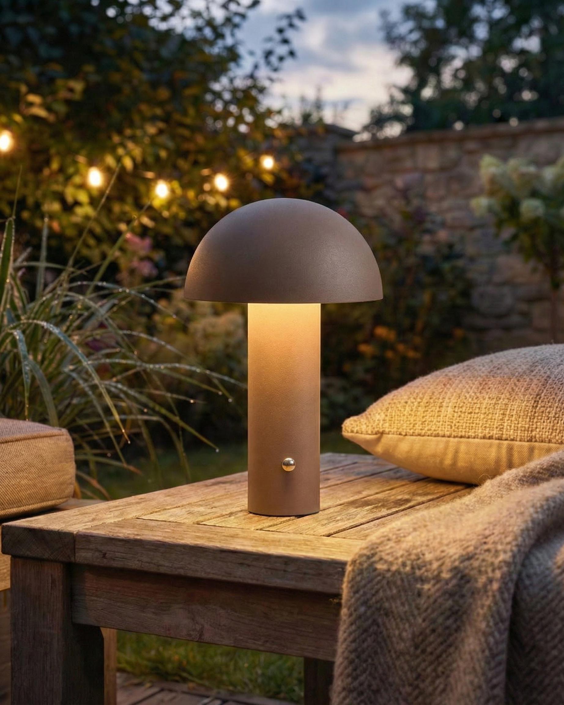 LED draadloze tafellamp BOJO met dimmer Metaal Bruin