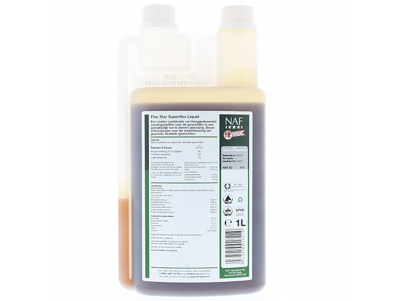 NAF Superflex Liquid – Vloeibaar gewrichtssupplement voor soepele beweging bij paarden