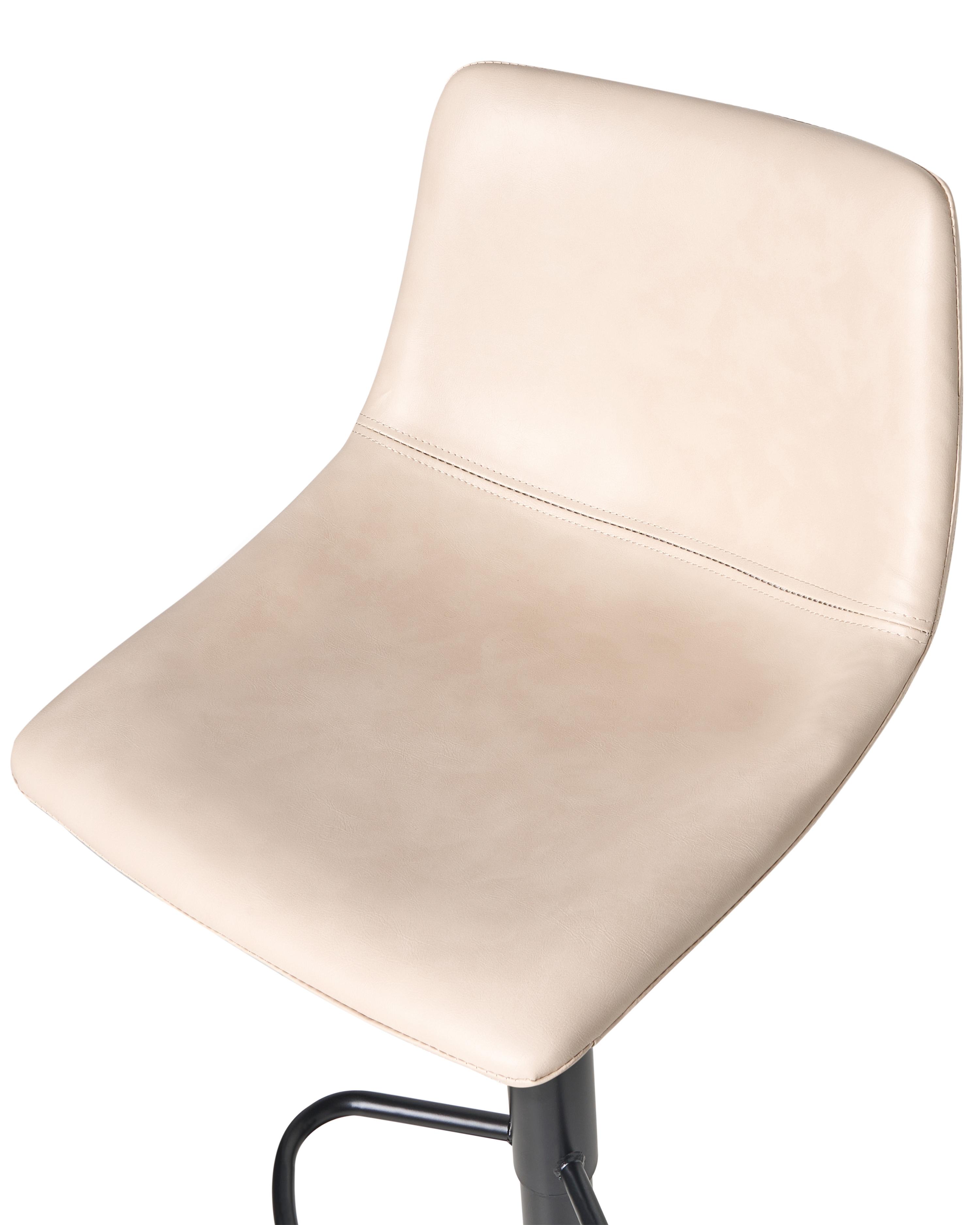 Set van 2 barkrukken LEBRIJA Kunstleer draaibaar Lichtbeige