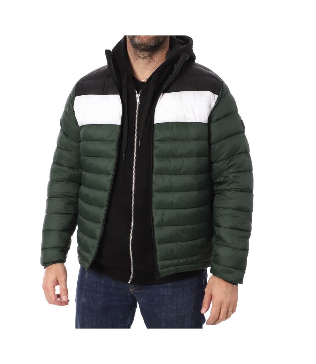 Doudoune Noire/Kaki Homme Jack and Jones Wayne
