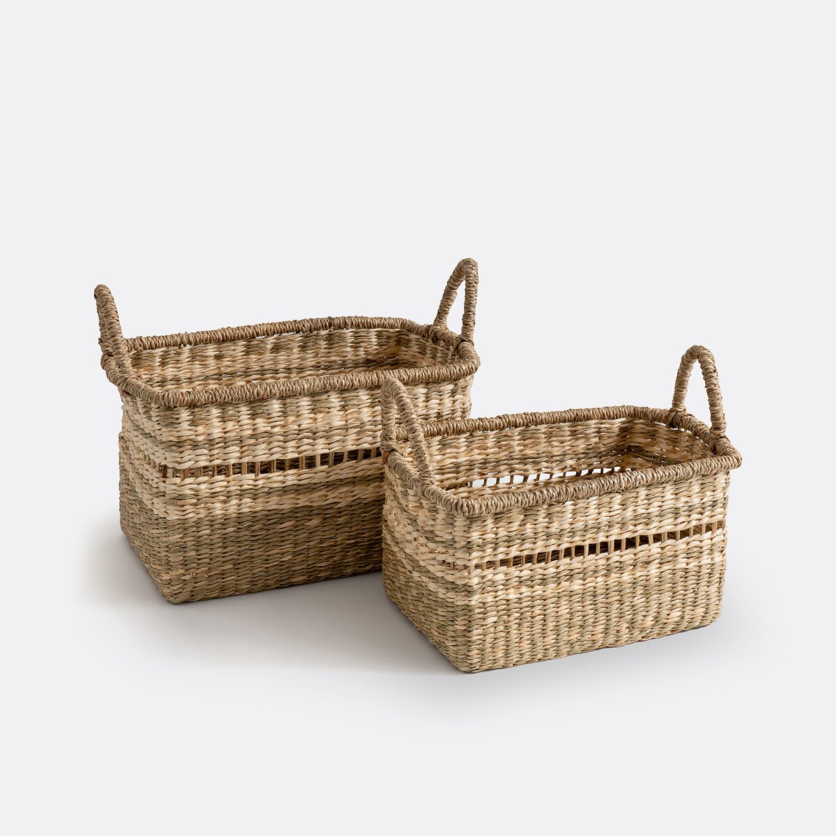 LA REDOUTE INTERIEURS<br>Conjunto de 2 cestos com alças, herbário, Sola