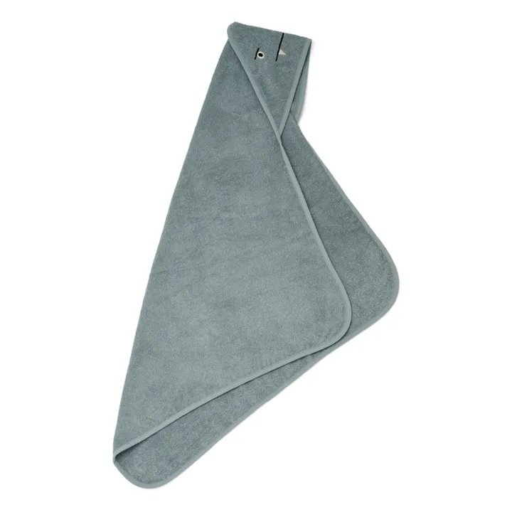 Liewood Cape de bain Albert en coton bio | Blue fog