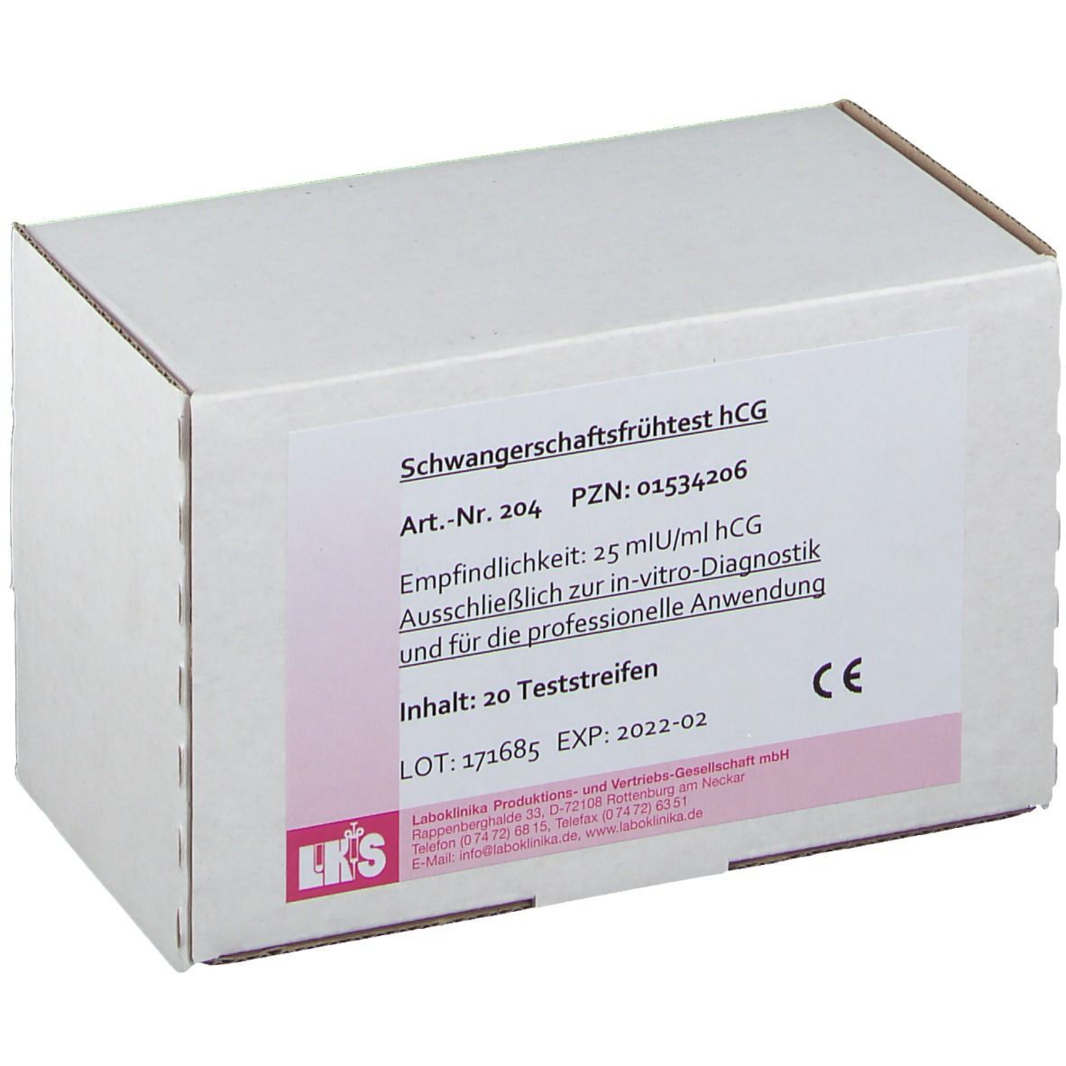 LKS® hCG-Schwangerschaftsfrühtest