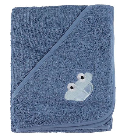 Nørgaard Madsens Babyhandtuch - 100x100 cm - Denim Blue m. Auto