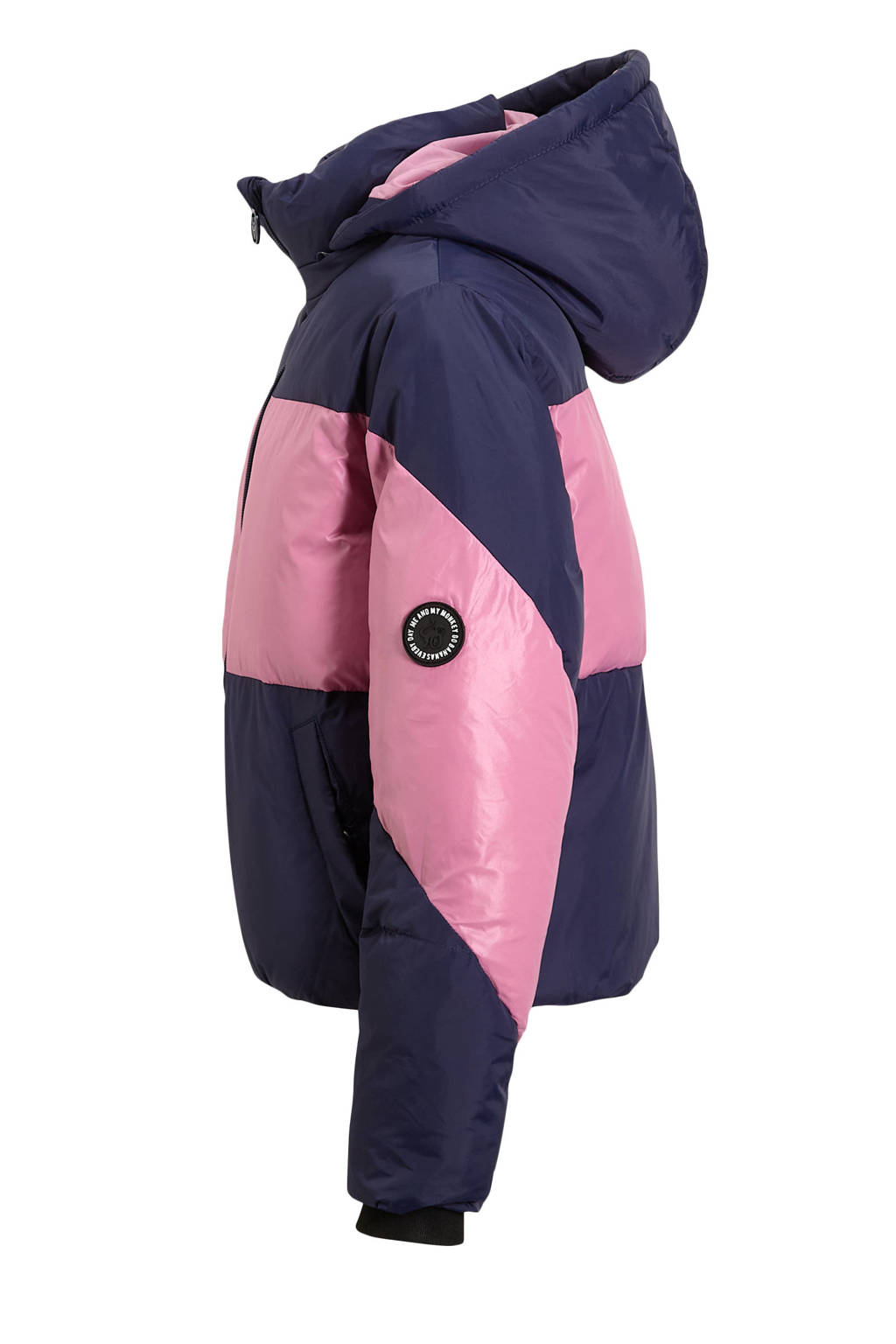 Me & My Monkey winterjas Ragna donkerblauw / roze
