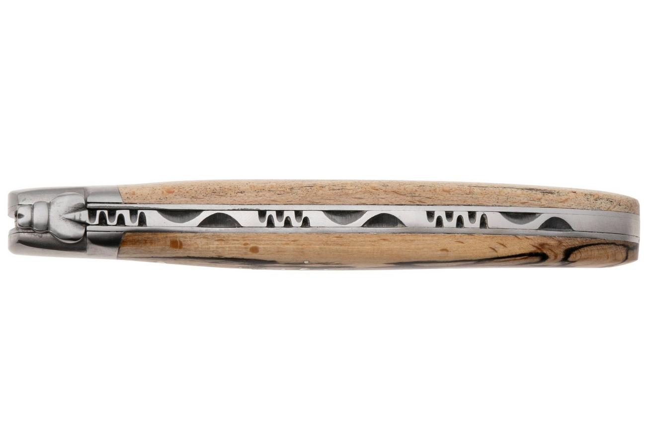 Laguiole en Aubrac Spalted Beechwood, Matt Bolster, zakmes, 12 cm