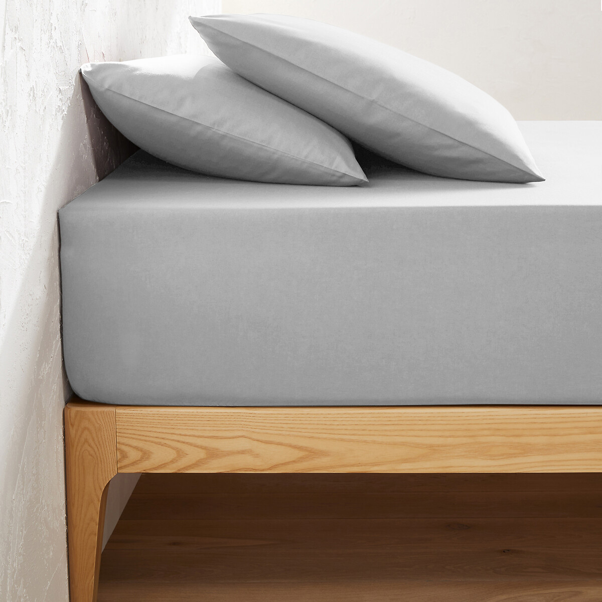 LA REDOUTE INTERIEURS<br>Lençol de algodão liso com elástico, dobrável, 32 cm, Scenario