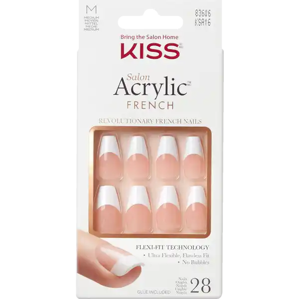 Salon Acrylic French Nails - Je Taime