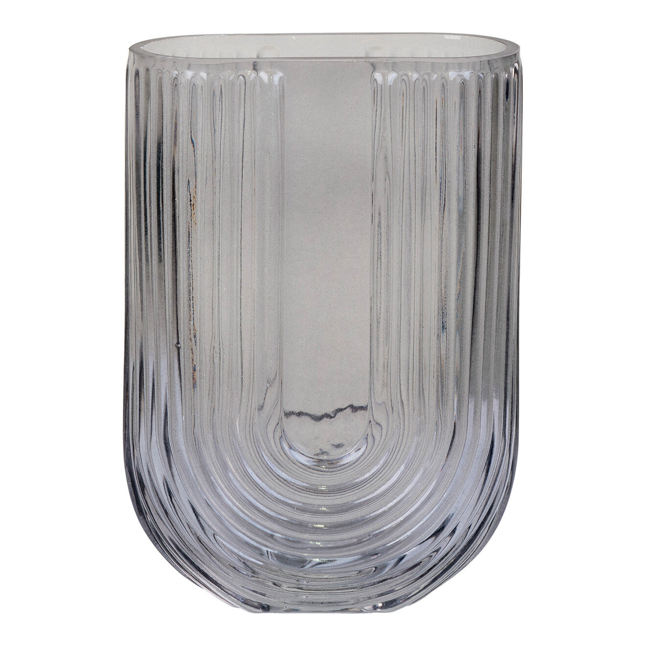 House Nordic Vase en verre gris - 6x13x19 cm