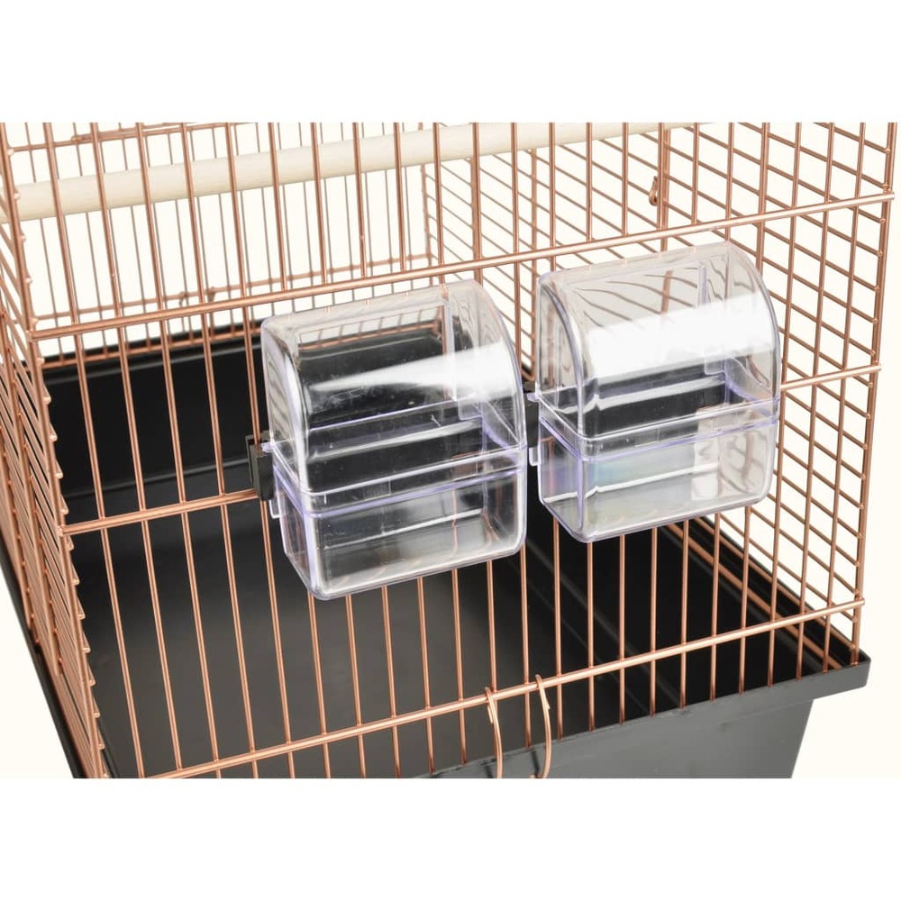 Cage à oiseaux klara 2 cuivre 45x28x62,5 cm