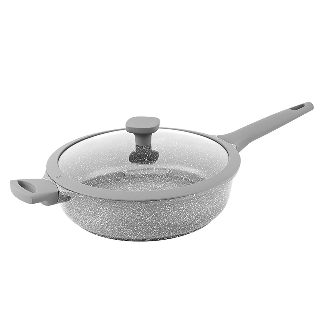 Kitchencook Sauteuse fonte d'aluminium induction effet pierre vertu st24tfi grise