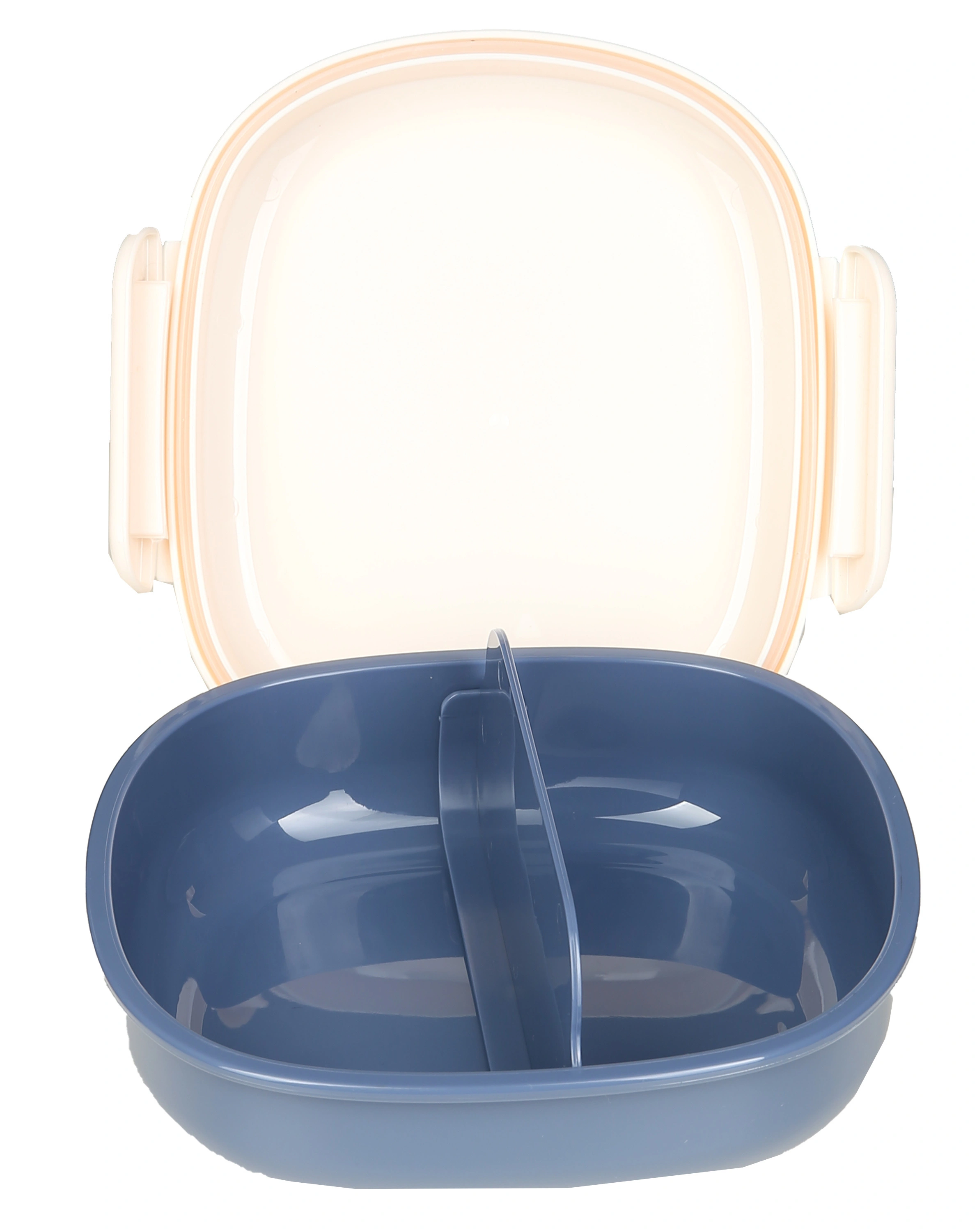 Lunchbox DRAGON TALES mit Trennwand (18x17x7) in blau/weiß