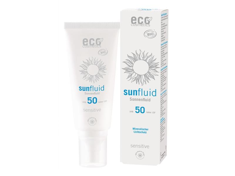 eco cosmetics Sonnenspray LSF 50 sensitiv 100 ml Natürliche und zuverlässige Sonnencrème im praktischen Spray