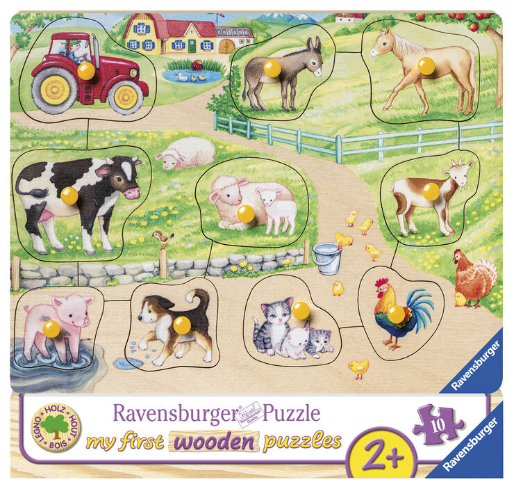 Ravensburger puslespil Puzzles mornings at the farm 10 brikker