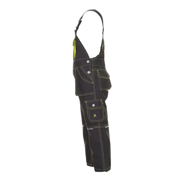 6120 Børneoverall antrasit/gul