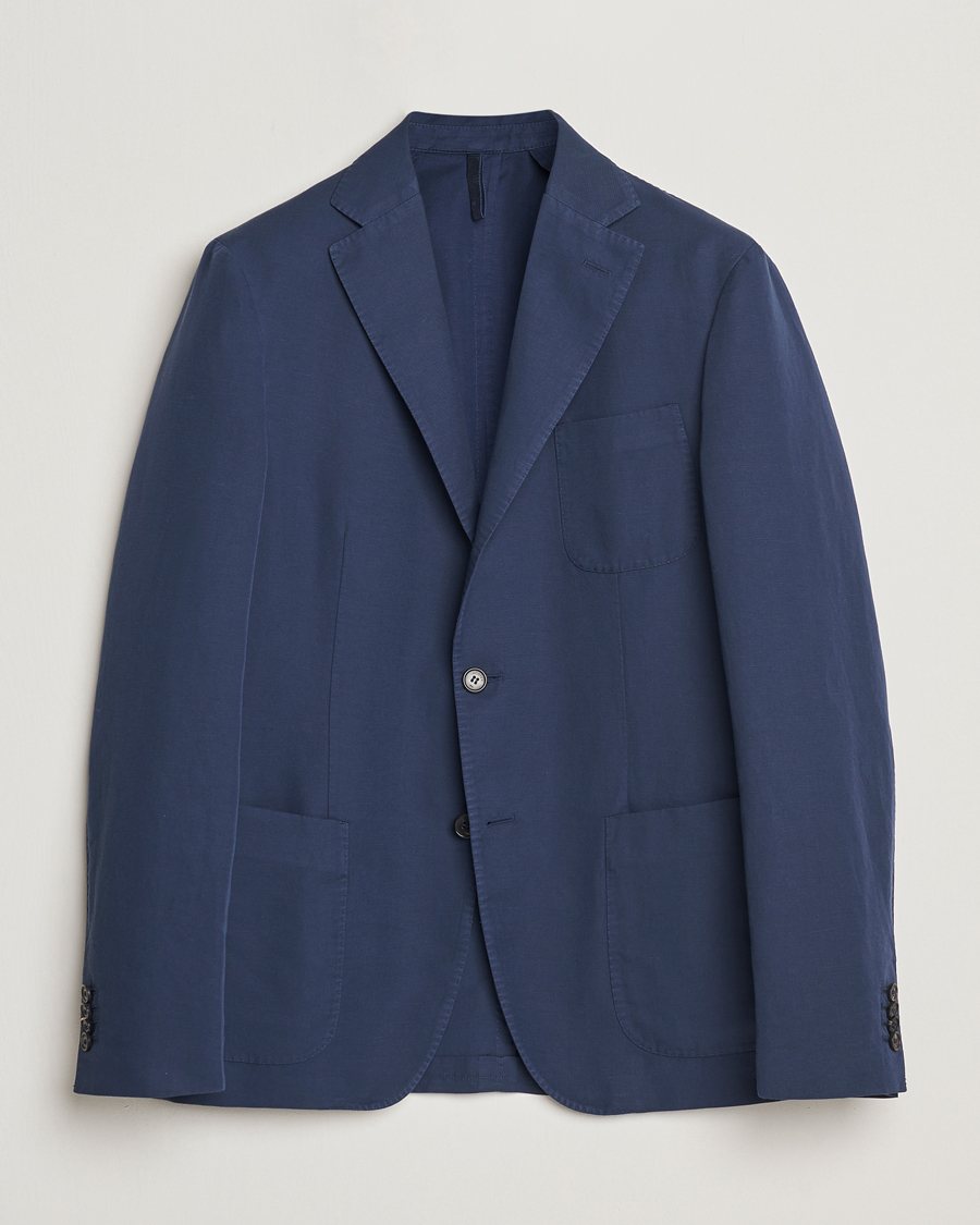 Incotex Unconstructed Chinolino Blazer Navy