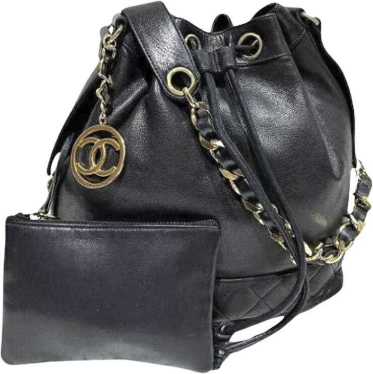 Chanel Vintage Chanel Shoulder Bag Black