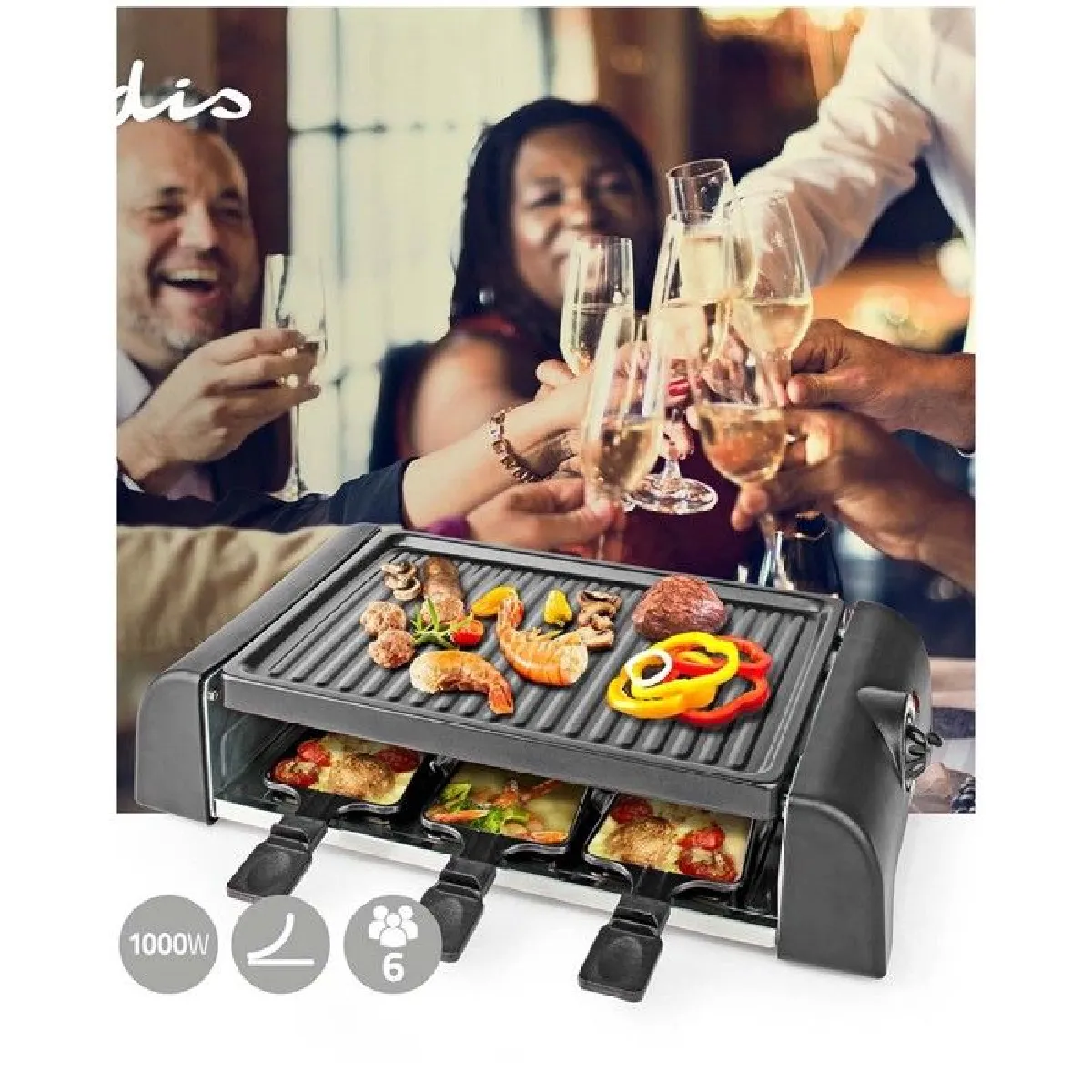 Nedis Raclette Grill 6 personnes