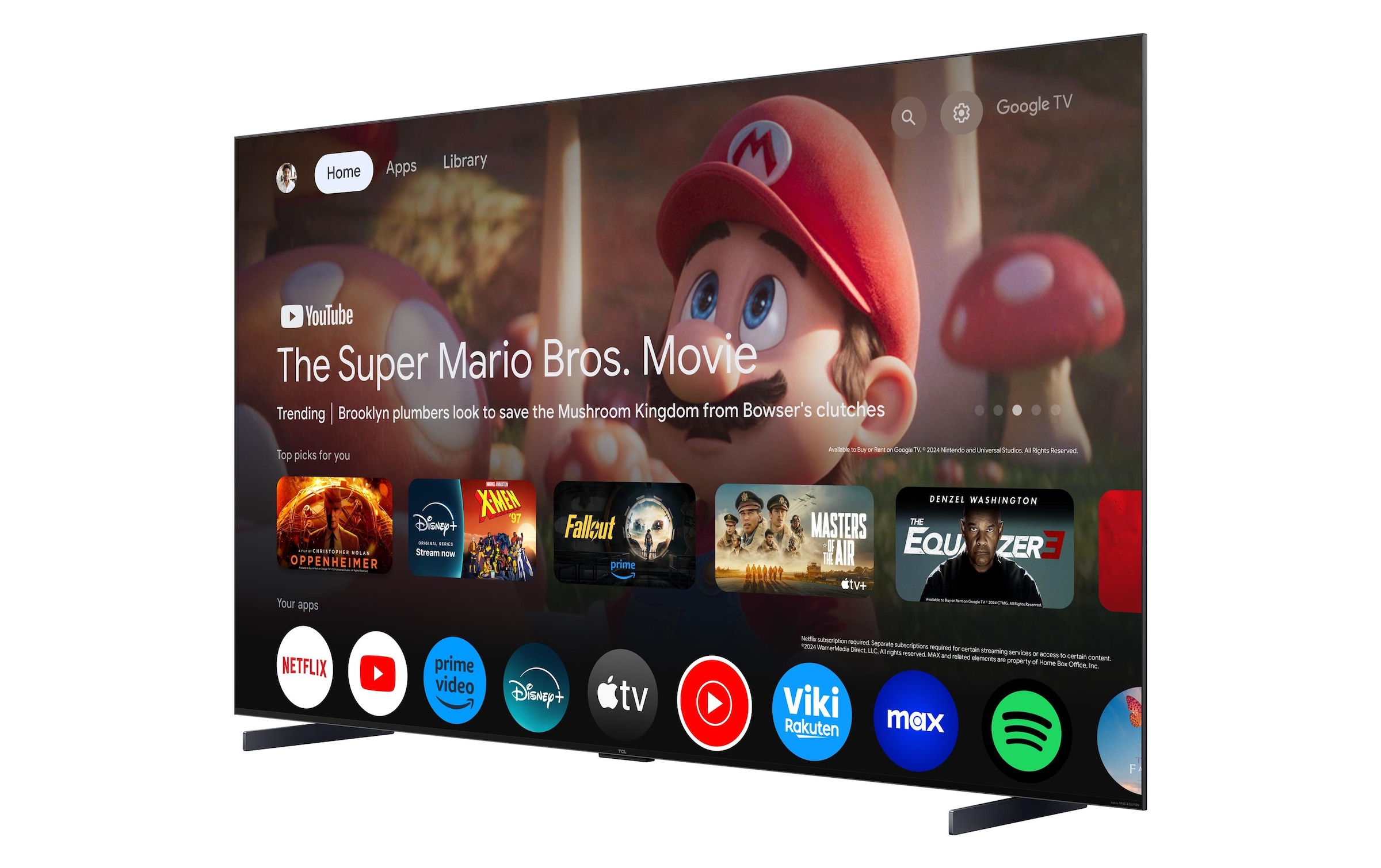 TCL QLED-Fernseher »98C7K« 249 cm/98 ″ Smart-TV