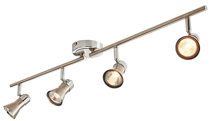 Réglette 4 spots Aphroditus métal chrome brossé GU10 4x50 W