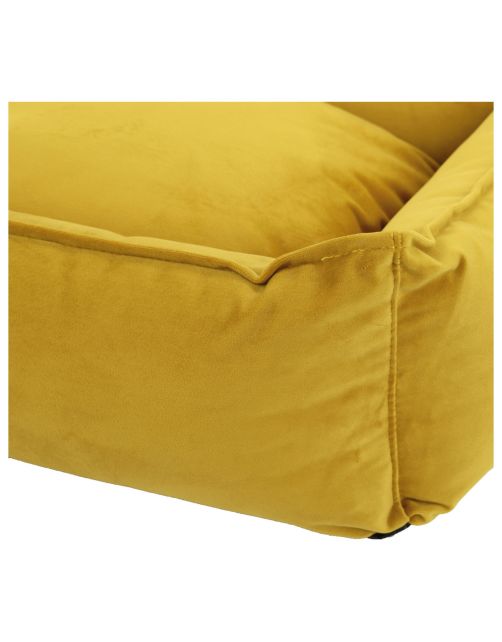 Wooff Mand Cocoon Velours Oker - Hondenmand