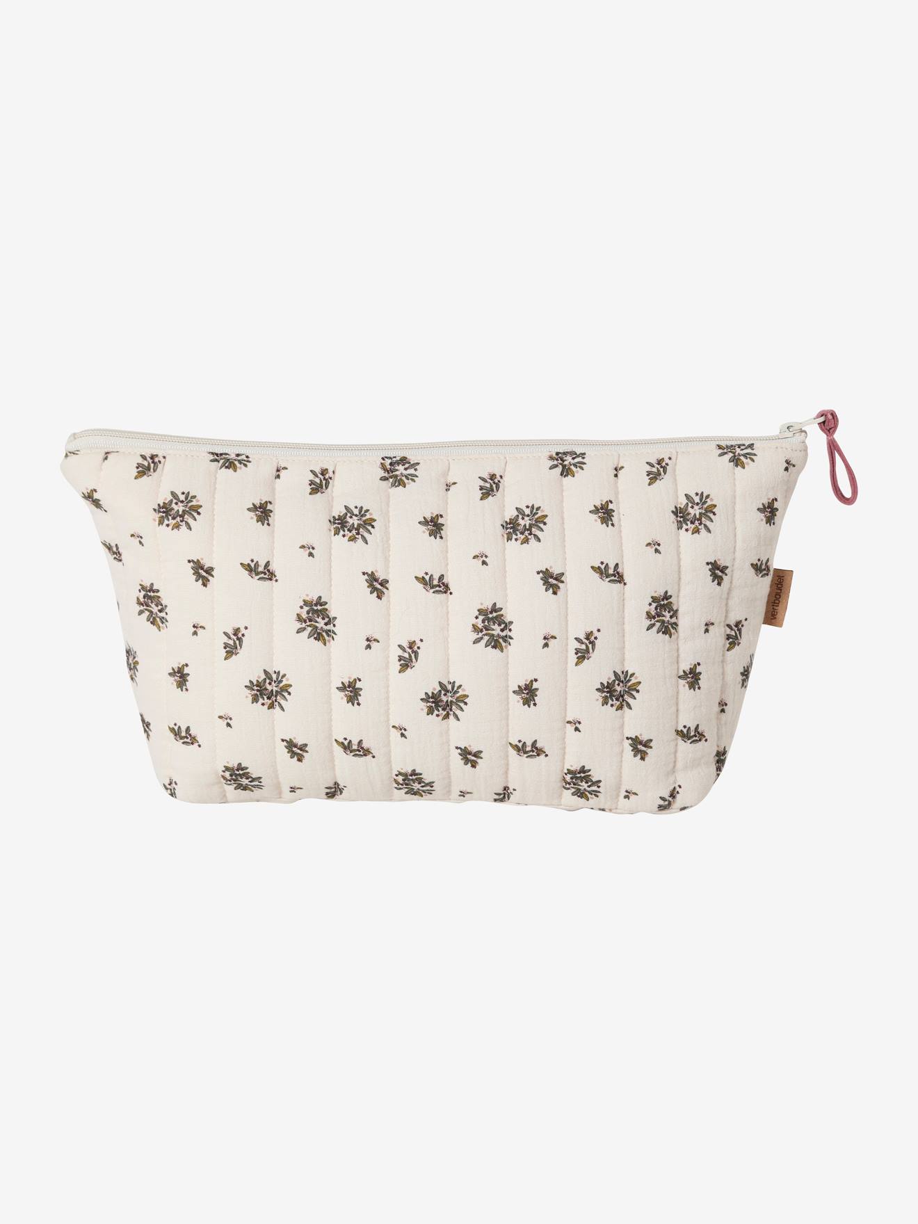 Nécessaire infantil de algodão branco com estampa média