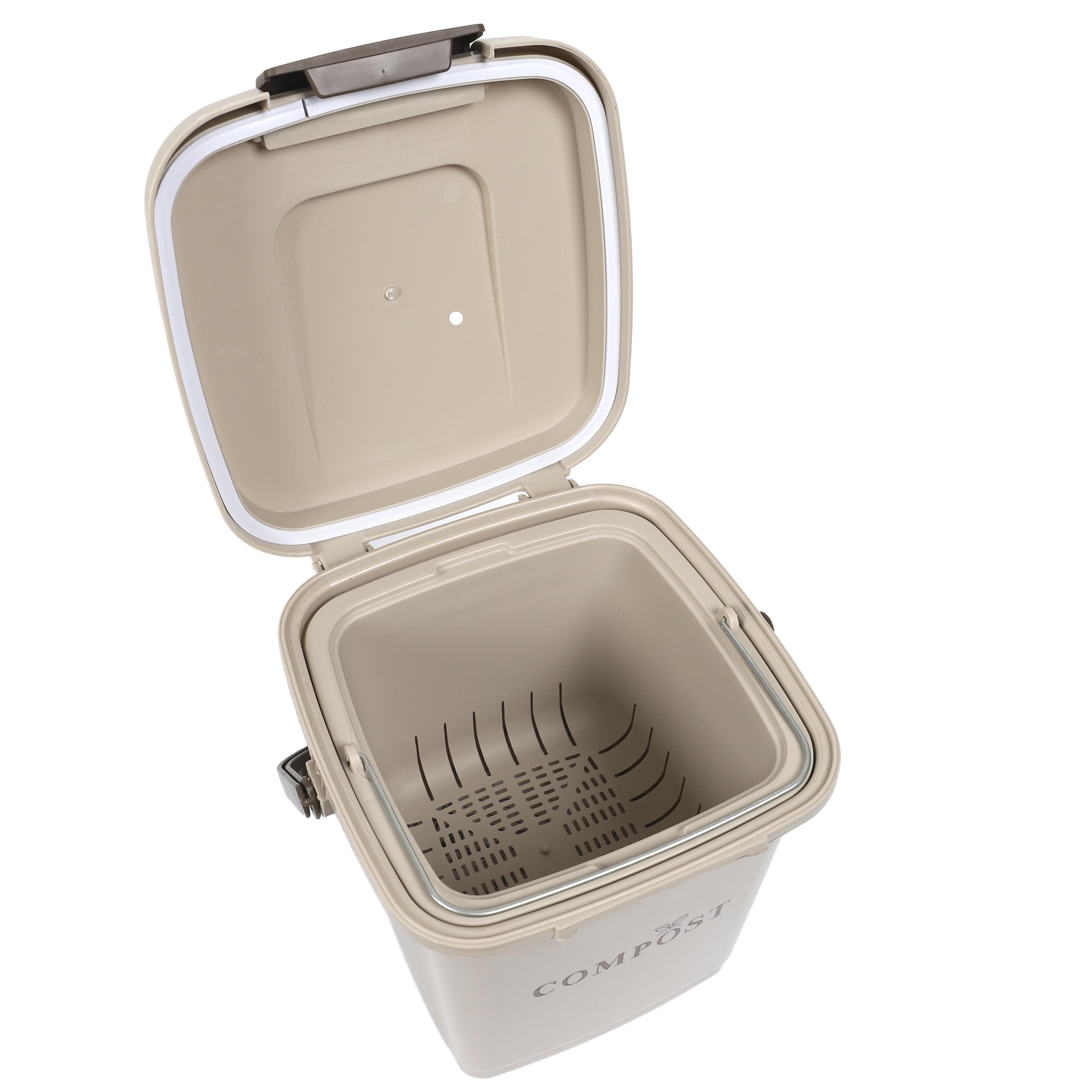 POUBELLE COMPOST 8L SEAU PERFORE ET COUVERCLE