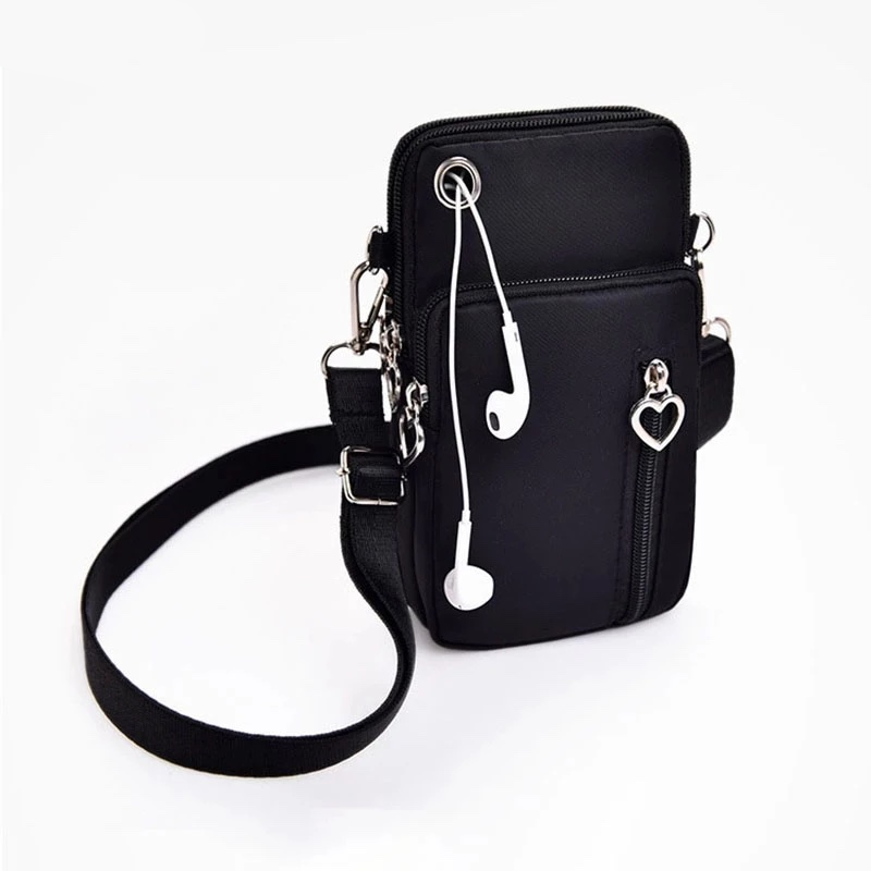 (19x10x5cm) Damen Oxford Umhängetasche Fashion Crossbody Bag - Schwarz