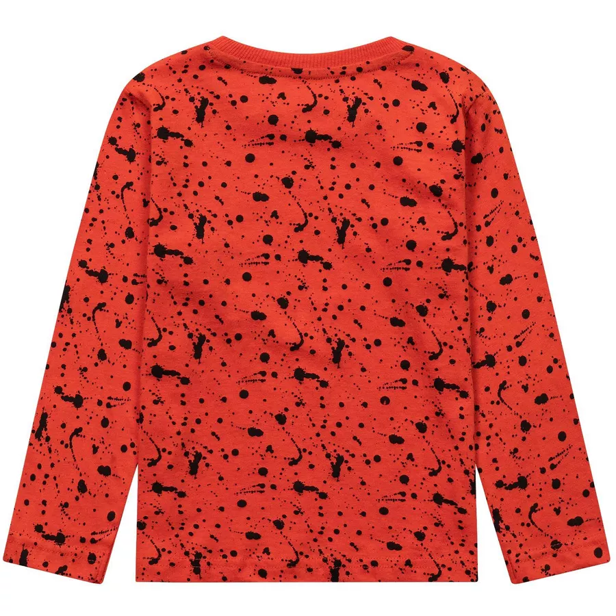 MINOTI 3er-Pack Longsleeves DunkelblauRotGrau