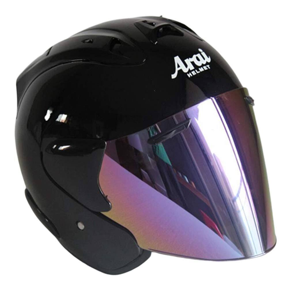 Casque jet de Moto rétro Casque moto poids léger Casque de visage ouvert Moto Casques bols Vintage Quatre saisons Courses Demi-casques