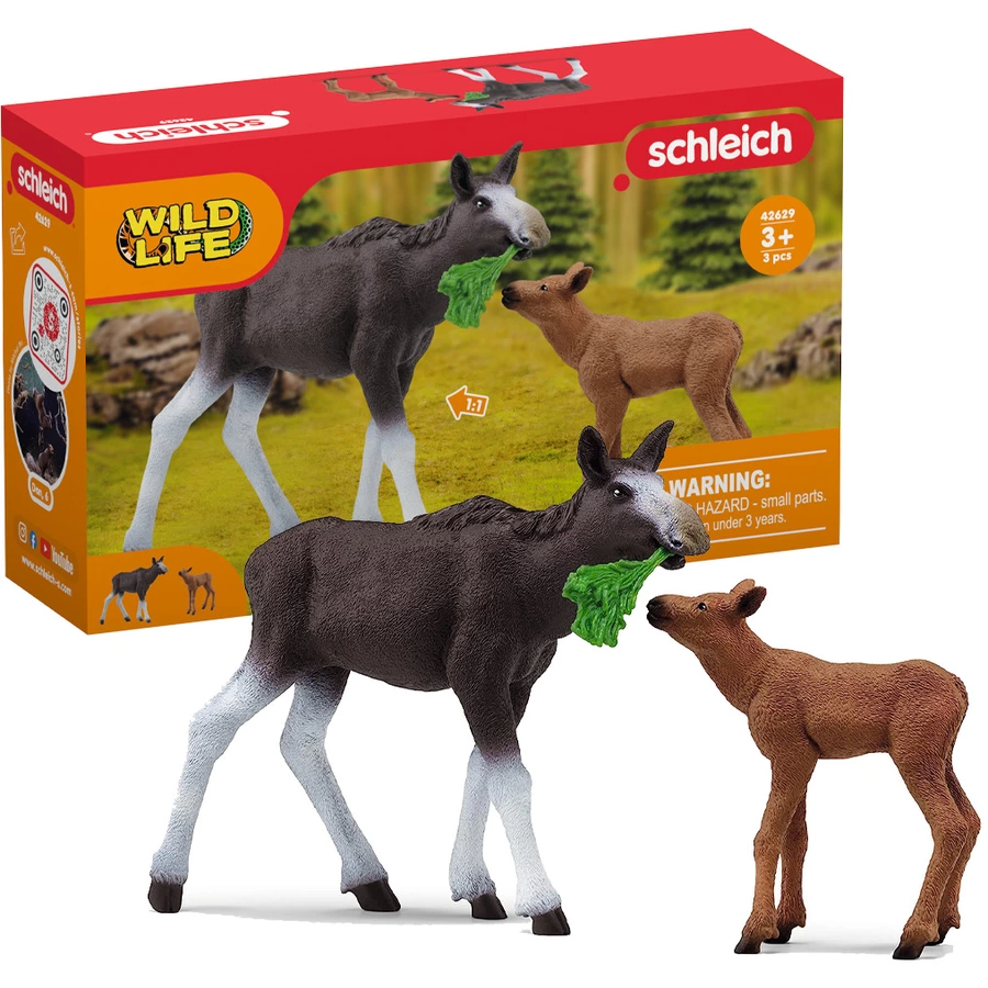 schleich® Elchkuh mit Kalb 42629