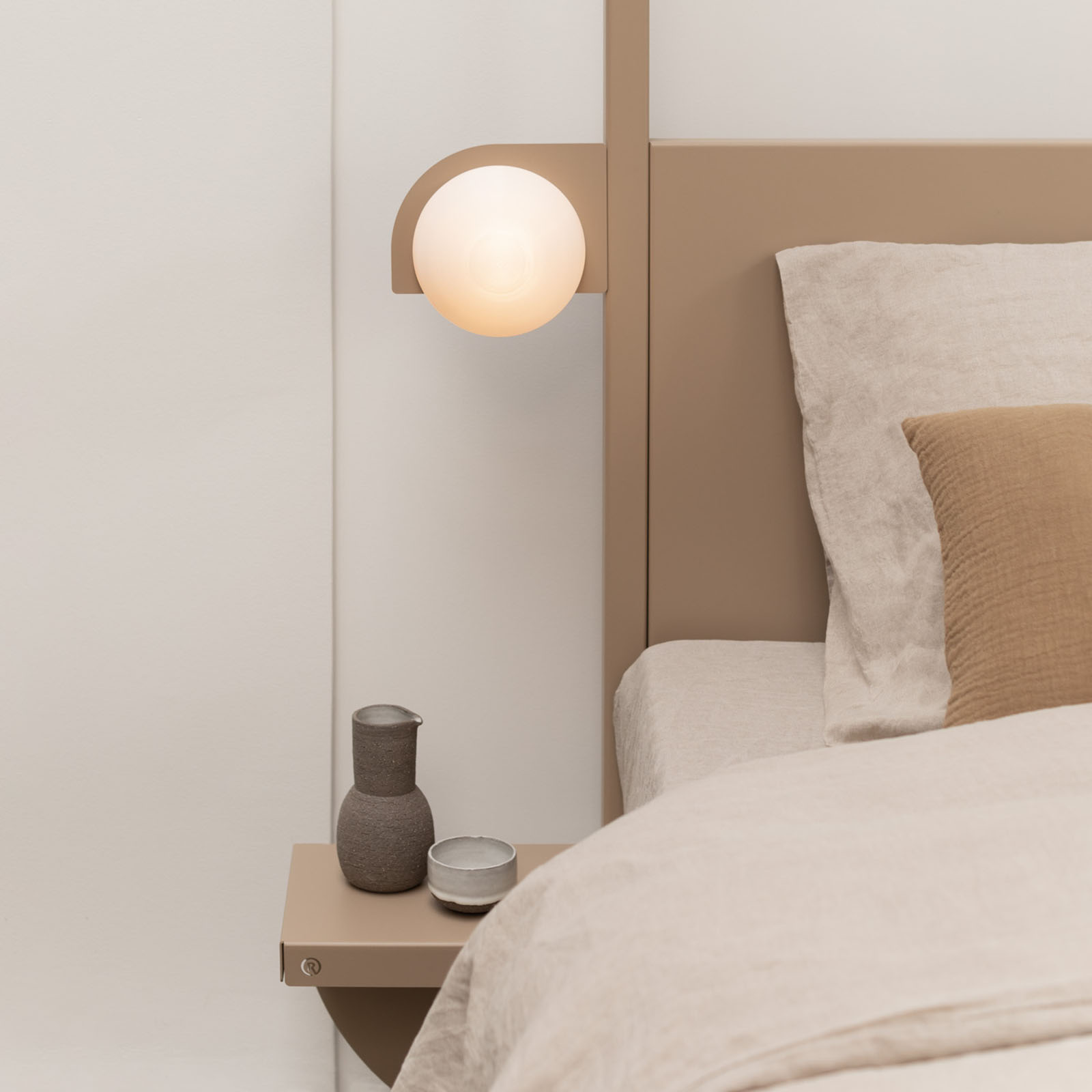 Hoofdbord voor bedframe °02 200 cm | Clay