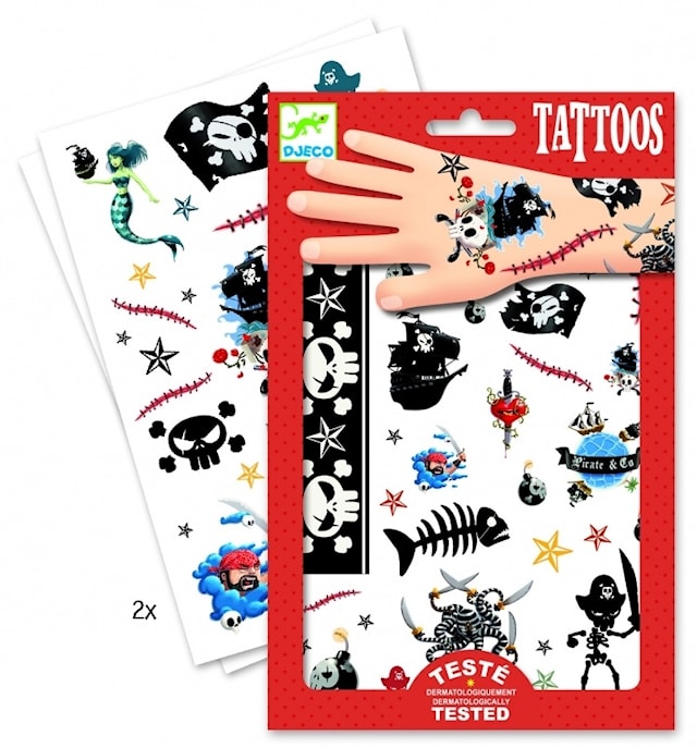 Tatoveringer Pirater 50-pack Djeco