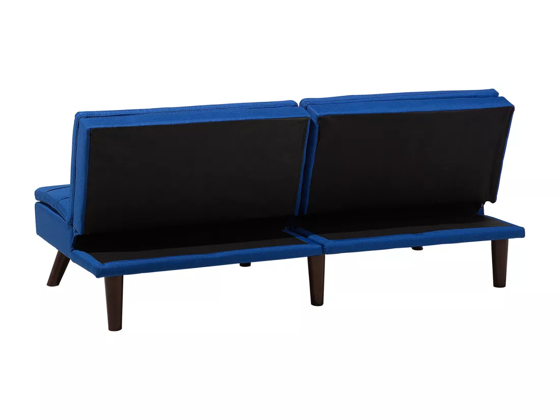 Canapé convertible 3 places en tissu bleu cobalt RONNE
