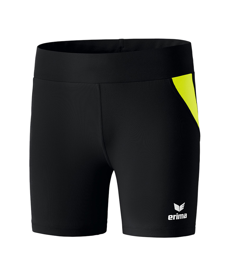 Erima Tight kurz Running Damen Schwarz Gelb