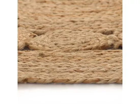 Tapis Jute design tressé 150 cm rond