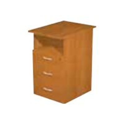 Caisson hauteur bureau Trend - L43xP60xH72 cm - 3 tiroirs + 1 niche - imitation chêne canadien