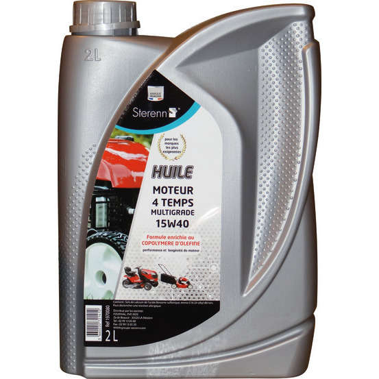 Huile 4 Temps Motoculture 15W40 2 L Sterenn
