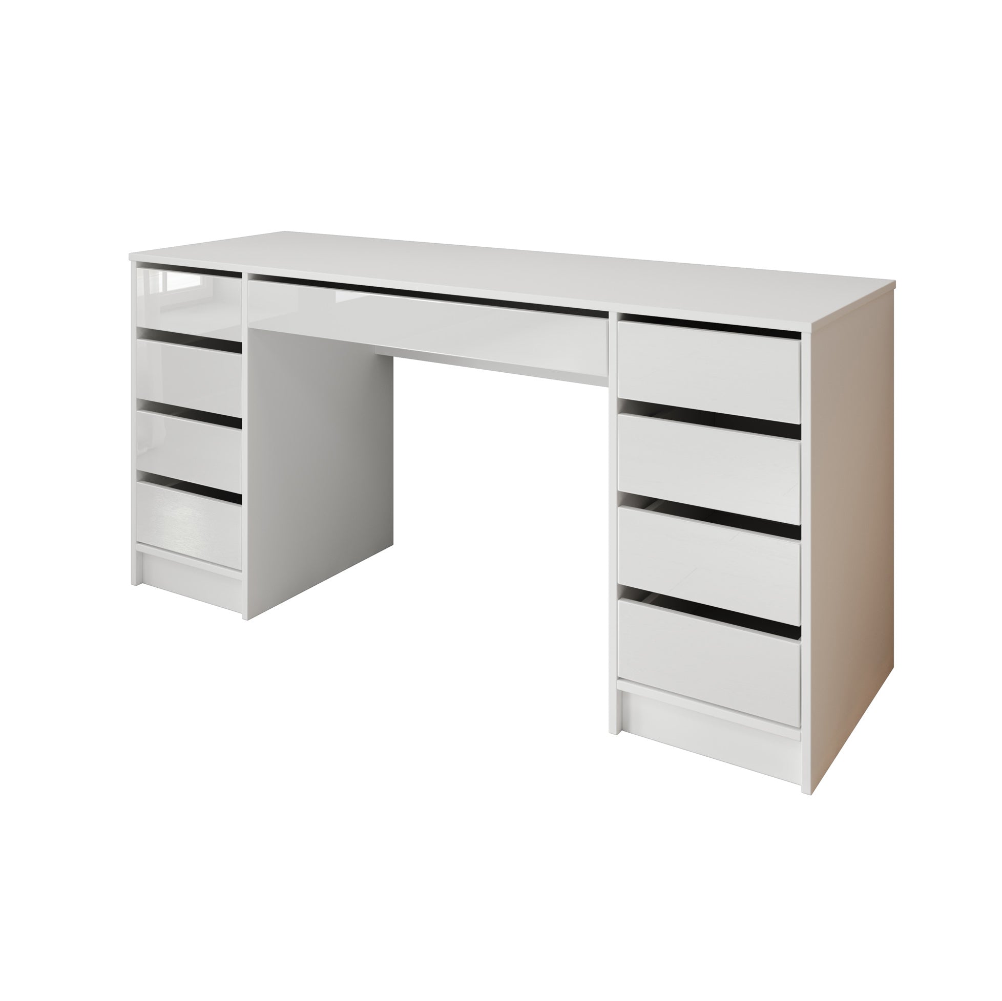Meubella - Kaptafel Arco 2 - Wit hoogglans - 154 cm