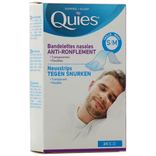 Quies Anti-ronflement 24 Bandelettes Nasales Grand Format