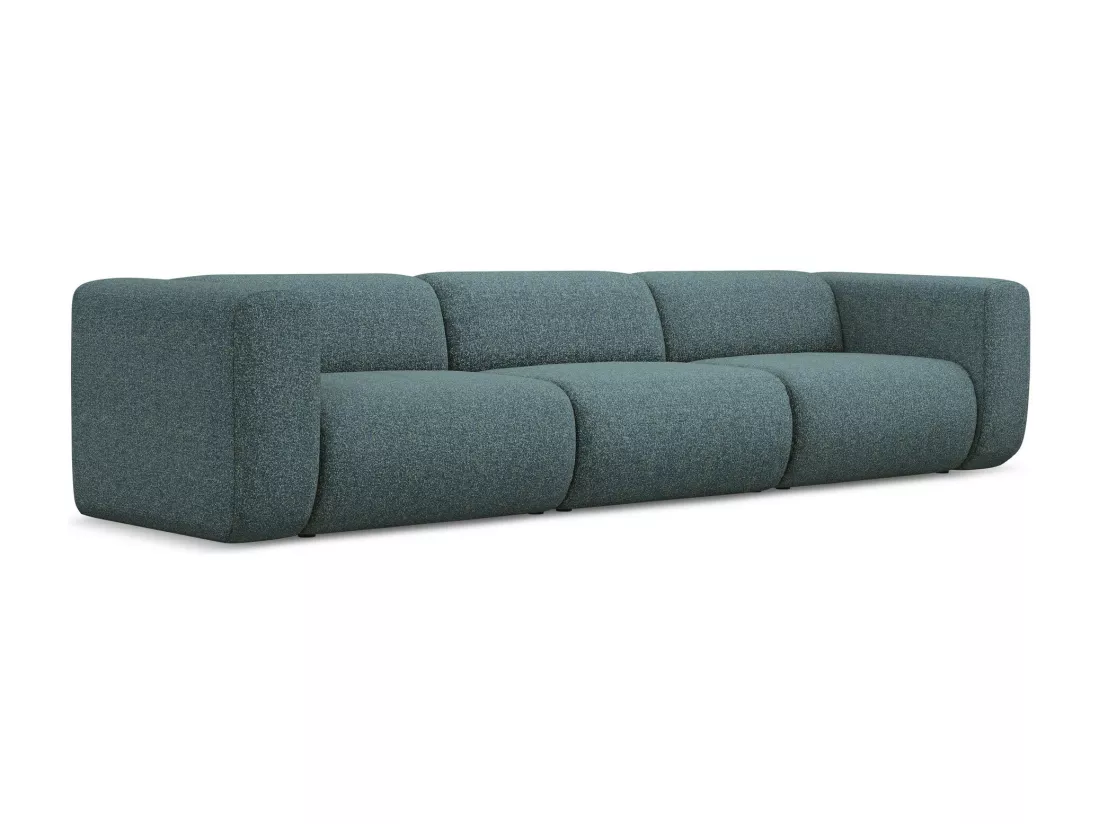 Canapé modulable 4 places en tissu texturé - jeans - EKAHI